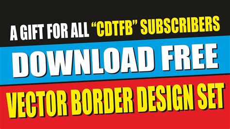 Free vector border design coreldraw X7 | cdtfb | corel draw in hindi, urdu - YouTube