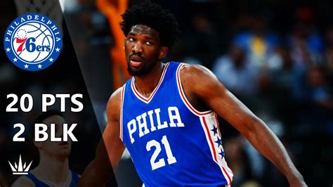 Joel Embiid Full Highlights at Nets / 20 points [01.08.2017] - YouTube