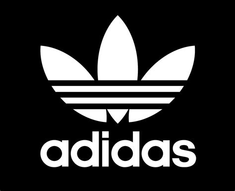 Adidas Symbol Logo White With Name Clothes Design Icon Abstract football Vector Illustration ...