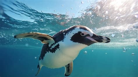 Premium Photo | Penguin Swimming Underwater in the Ocean