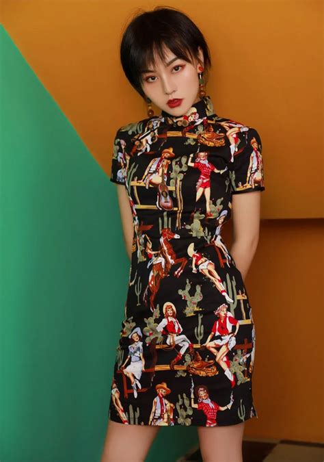 New Modern Chinese Style Women Cheongsam Dress Short Mini Qipao Suit Party Dresses 2019 New ...