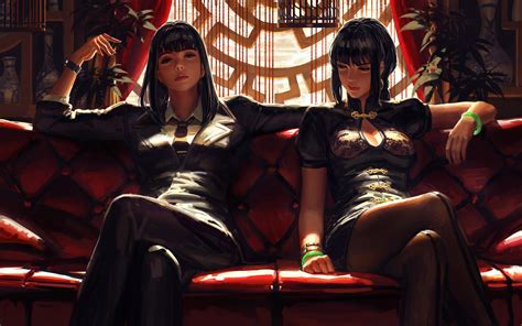 Girl Twins Artwork Wallpaper, HD Anime 4K Wallpapers, Images and ...