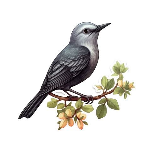 Singing Mockingbird Sticker, Singing Clipart, Sticker Clipart, Mockingbird PNG Transparent Image ...