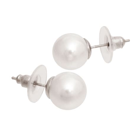 White Pearl Stud Earrings - Simply Unique Jewelry