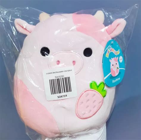 SQUISHMALLOWS RESHMA STRAWBERRY Cow 8" AUTHENTIC Kellytoy Plush gift ...