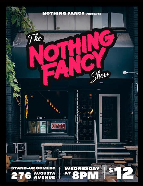 The Nothing Fancy Show, Nothing Fancy at Nothing Fancy, Toronto ON, Stage