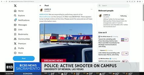 Las Vegas police respond to active shooter report at UNLV - CBS Sacramento