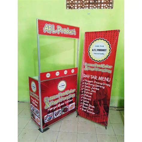 Jual BOOTH PORTABLE STAND JUALAN MAKANAN MINUMAN FULL COVER BANNER ...