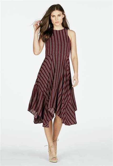 Handkerchief Hem Dress in Cinnamon Multi - Get great deals at JustFab