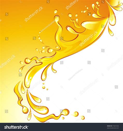 Orange Juice Splash Vector Illustration Stock Vector (Royalty Free) 74641636 | Shutterstock