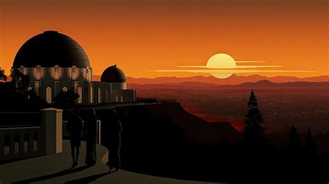 Premium AI Image | Griffith Observatory sunset in LA