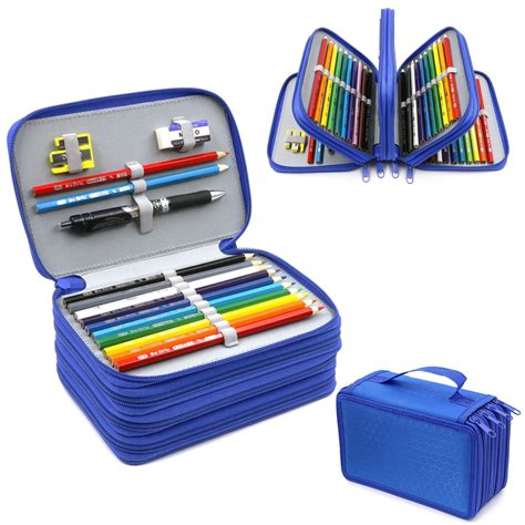 72 Slots Pencil Organizer Portable Watercolor Pencil Wrap Case, EEEkit ...