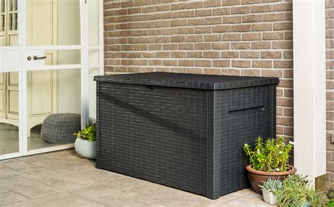 Keter Java 230 Gallon Extra Large Deck Box • Deck Storage Box Ideas