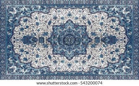 Persian Carpet Texture, abstract ornament. Round mandala pattern, Middle Eastern Traditional ...
