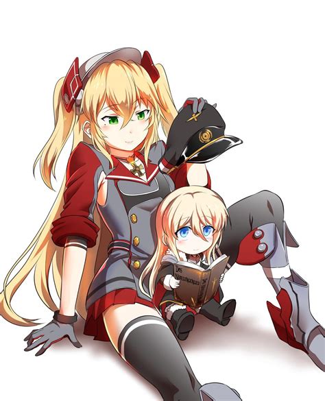 Hipper and a little Bismarck : r/AzureLane