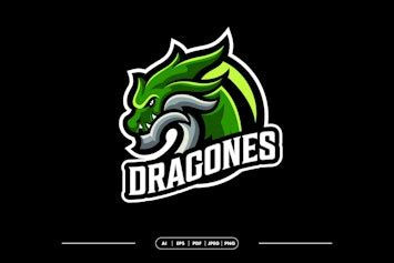 Item: Green Dragon Mascot Logo Template by EndR_ID - shared by G4Ds