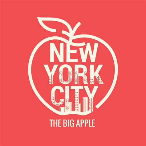 Big apple. New York City Symbol with Skyline Background | Big apple ...