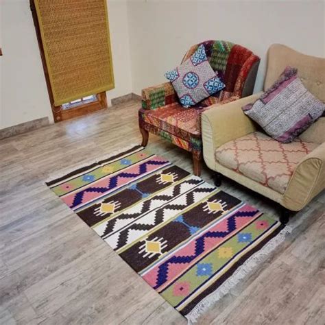 Multicolor Assorted Indian Traditional Cotton Carpet, For Floor at Rs 230/square feet in Jaipur