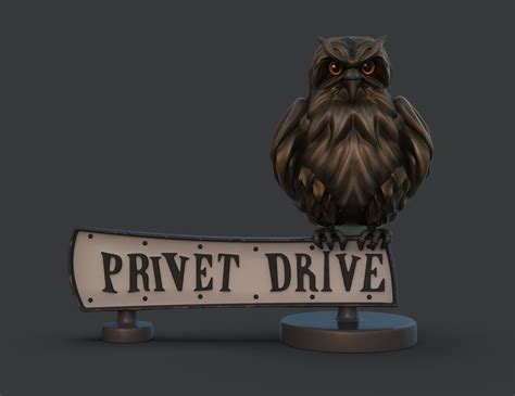 Privet drive sign 3D model 3D printable | CGTrader