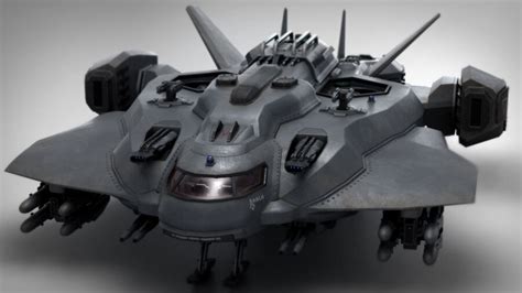 Sci Fi Dropship 3D Model $329 - .ma .max .c4d .fbx .obj - Free3D