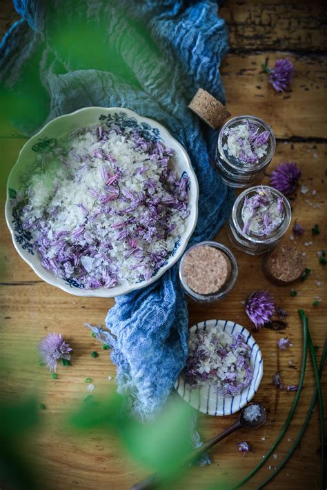 3 Ways to Use Edible Chive Blossoms: Chive Blossom Vinegar, Finishing Salt & Cultured Cashew ...