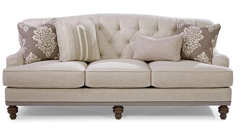 Paula Deen by Craftmaster P744900 Traditional Tufted Back Sofa with Ribbon Base Detail | Howell ...