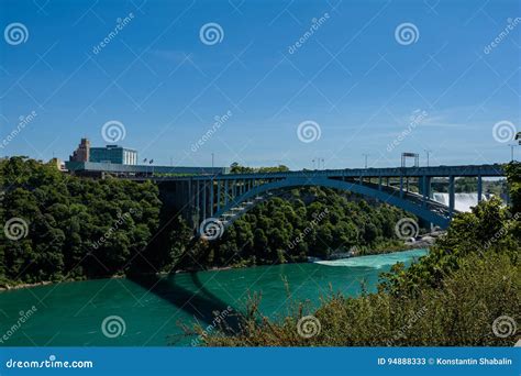 Rainbow Bridge on Border of Canada and United States Stock Image - Image of arched ...