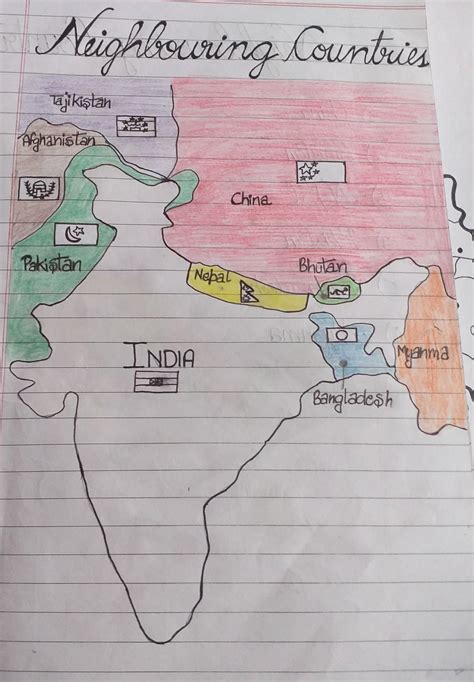 Political Map Of India With Neighbouring Countries