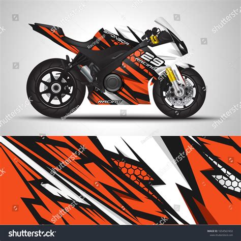 Motorcycle Wrap Decal Vinyl Sticker Design Stock Vector (Royalty Free) 1654567432 | Shutterstock