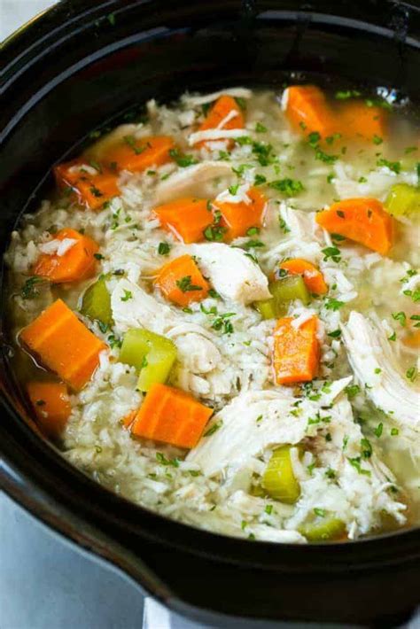 Slow Cooker Chicken and Rice Soup | The Recipe Critic