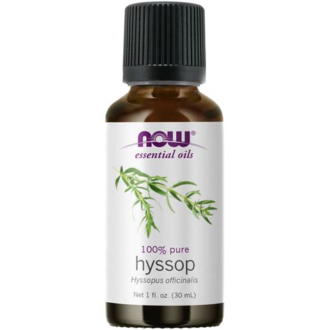 NOW FOODS 100% Pure Hyssop Oil 1 oz (30 ml) Hyssopus Officinalis Made In USA | eBay