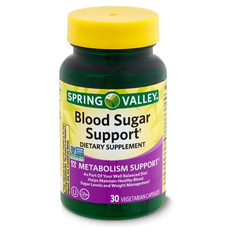 Spring Valley Blood Sugar Support Dietary Supplement, 30 count - Walmart.com - Walmart.com