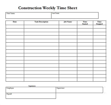 28+ Weekly Timesheet Templates – Free Sample, Example Format Download