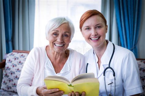 Portrait Of Happy Doctor And Patient Stock Photo - Image of cheerful ...