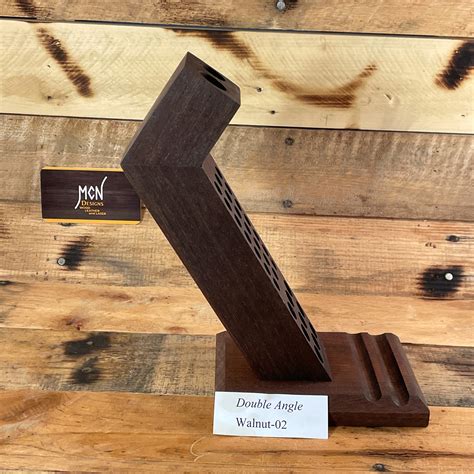 MCN Designs Double Angle Holder – Walnut – EDC Leather