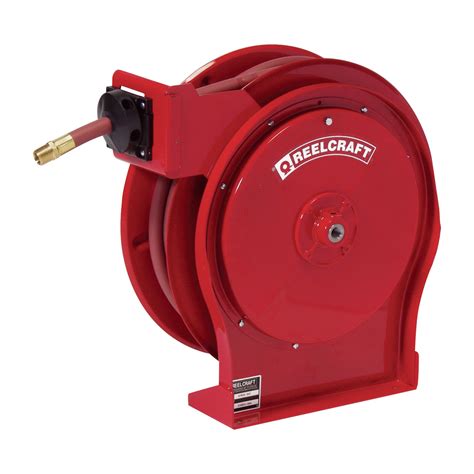 Reelcraft Air/Water Spring Retractable Hose Reel — With 1/2in. x 50ft. PVC Hose, Max. 300 PSI ...