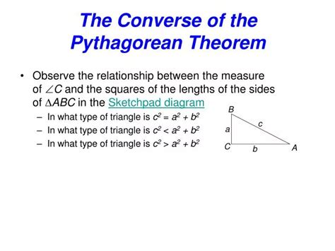 PPT - The Converse of the Pythagorean Theorem PowerPoint Presentation, free download - ID:1706964