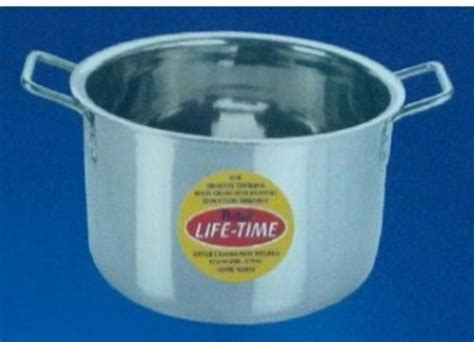 Silver Stainless Steel Stock Pots, For Hotel, Size: 530 MM, Rs 650/kg | ID: 24335776212