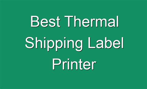 Best Thermal Shipping Label Printer [January 2023] - JohnHarvards