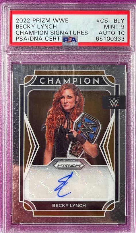 Becky Lynch 2022 Panini Prizm Champion Signatures Autog