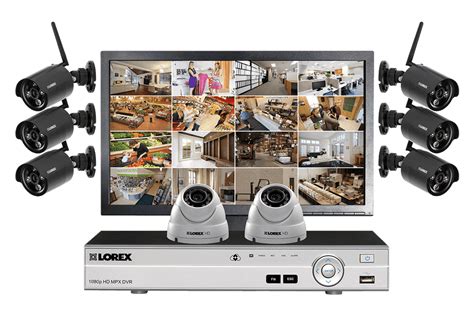 LW1662MDW HD 6 Wireless Cameras 2 Wired Cameras 16 Channel DVR and Monitor Indoor/Outdoor ...