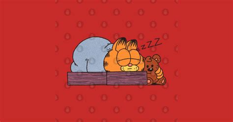 garfield Sleeping cute - Garfield - Long Sleeve T-Shirt | TeePublic