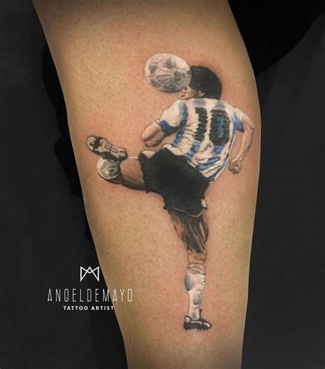 Realistic Diego Maradona tattoo