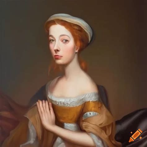 Ginger painting of a noblewoman from reinassance sweden