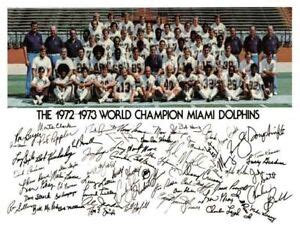 1973 Miami Dolphins NFL Champions Team 8x10 Photo | eBay