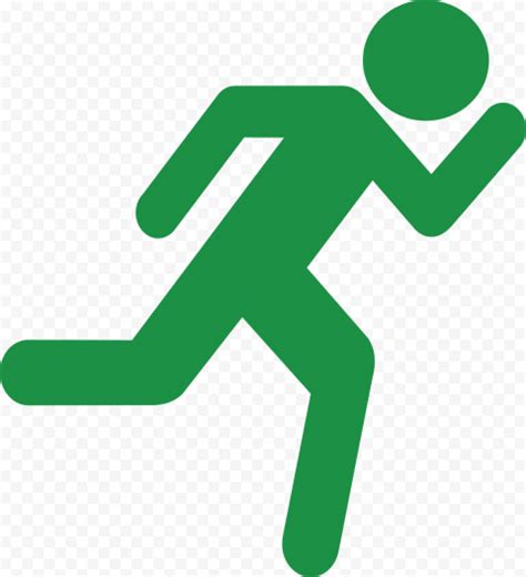 HD Green Stickman Silhouette Running PNG | Citypng