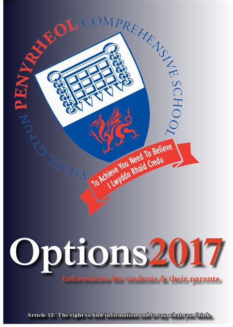 Options 2017 by Penyrheol Comprehensive School - Issuu