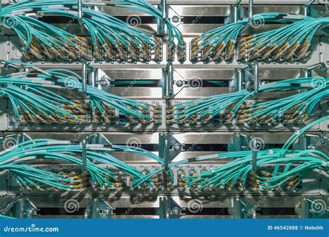 Optical Patch Panel in a Data Center FÃ¼r Cloud Services Stock Photo ...