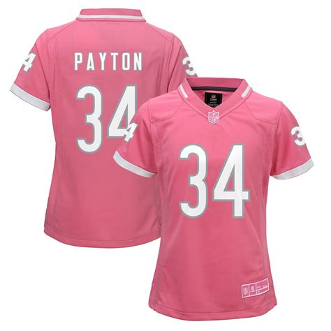 Walter Payton Chicago Bears Girls Youth Pink Fashion Bubble Gum Jersey