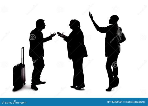 Silhouette of a Group of People Talking in a Crowd Stock Photo - Image of colleague, busy: 183356504